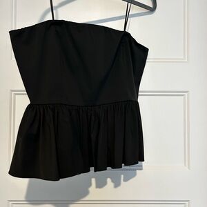 Chic Black Strapless Top